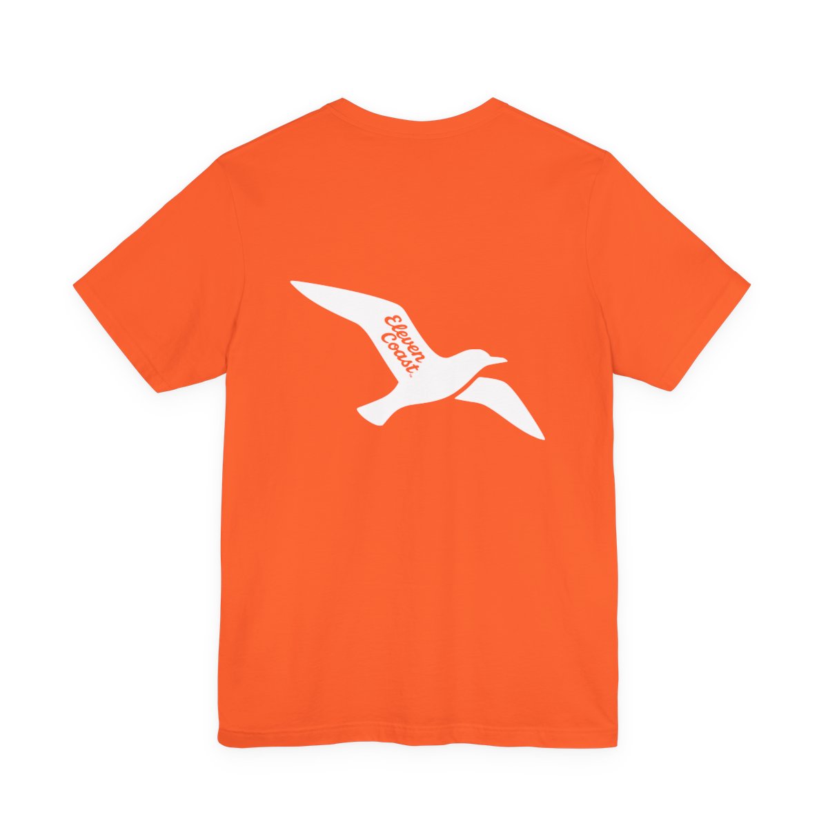 Men’s Seagull Silhouette White T-Shirt #en:color_orange,fr:couleur_orange