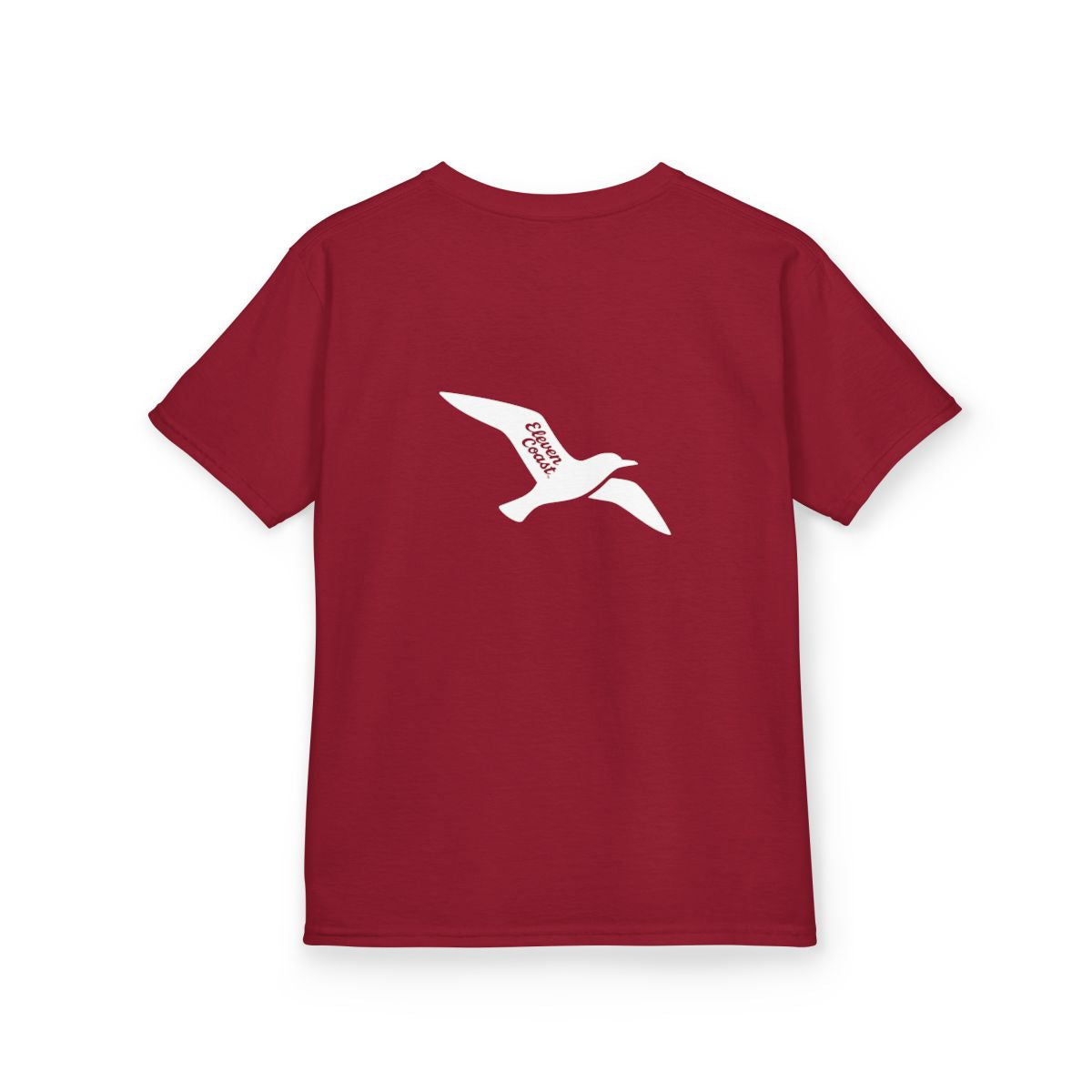 Kids Seagull Tee White Silhouette #en:color_cardinal-red,fr:couleur_rouge-cardinal
