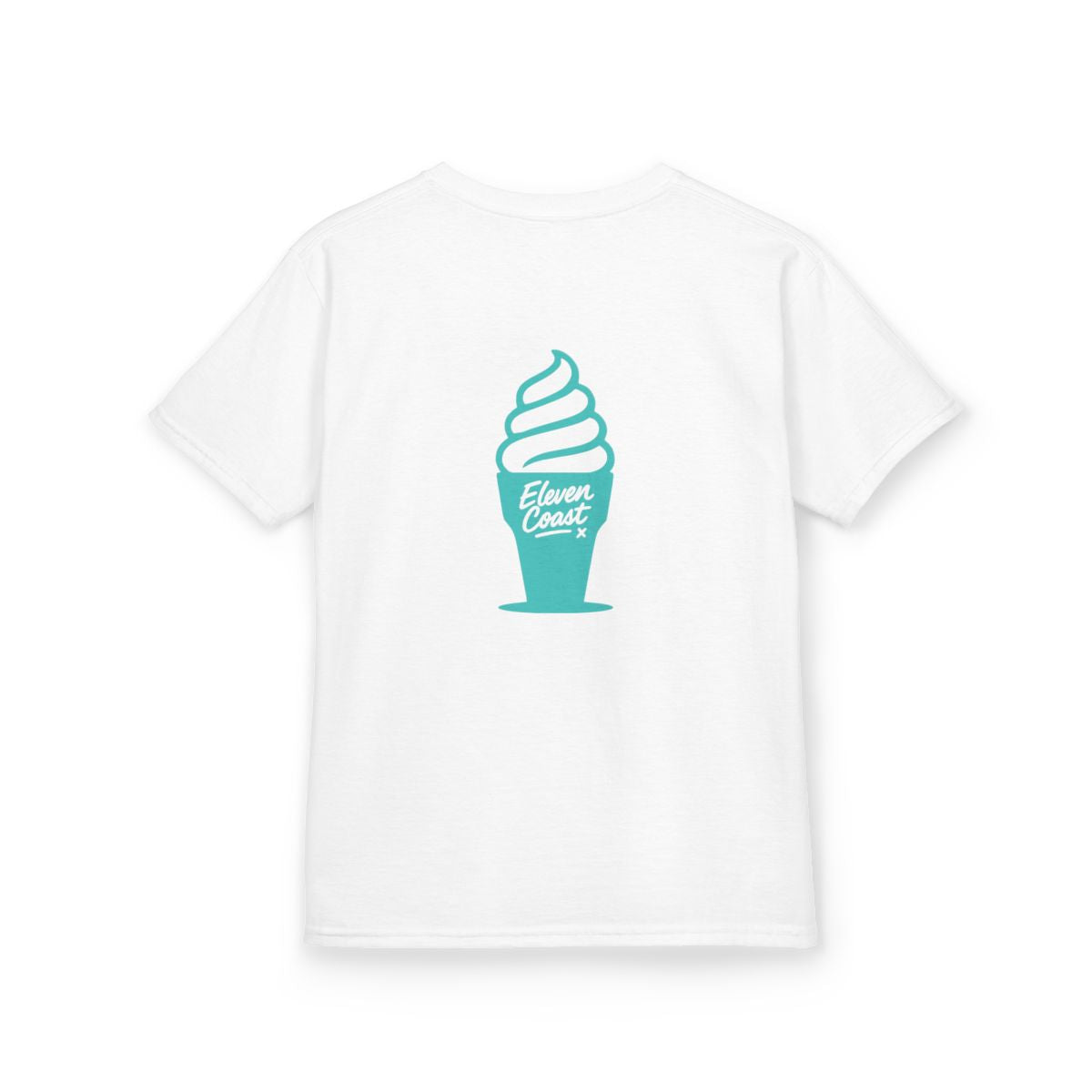 Kids Mint Aqua Ice Cream Tee #en:color_white,fr:couleur_blanc