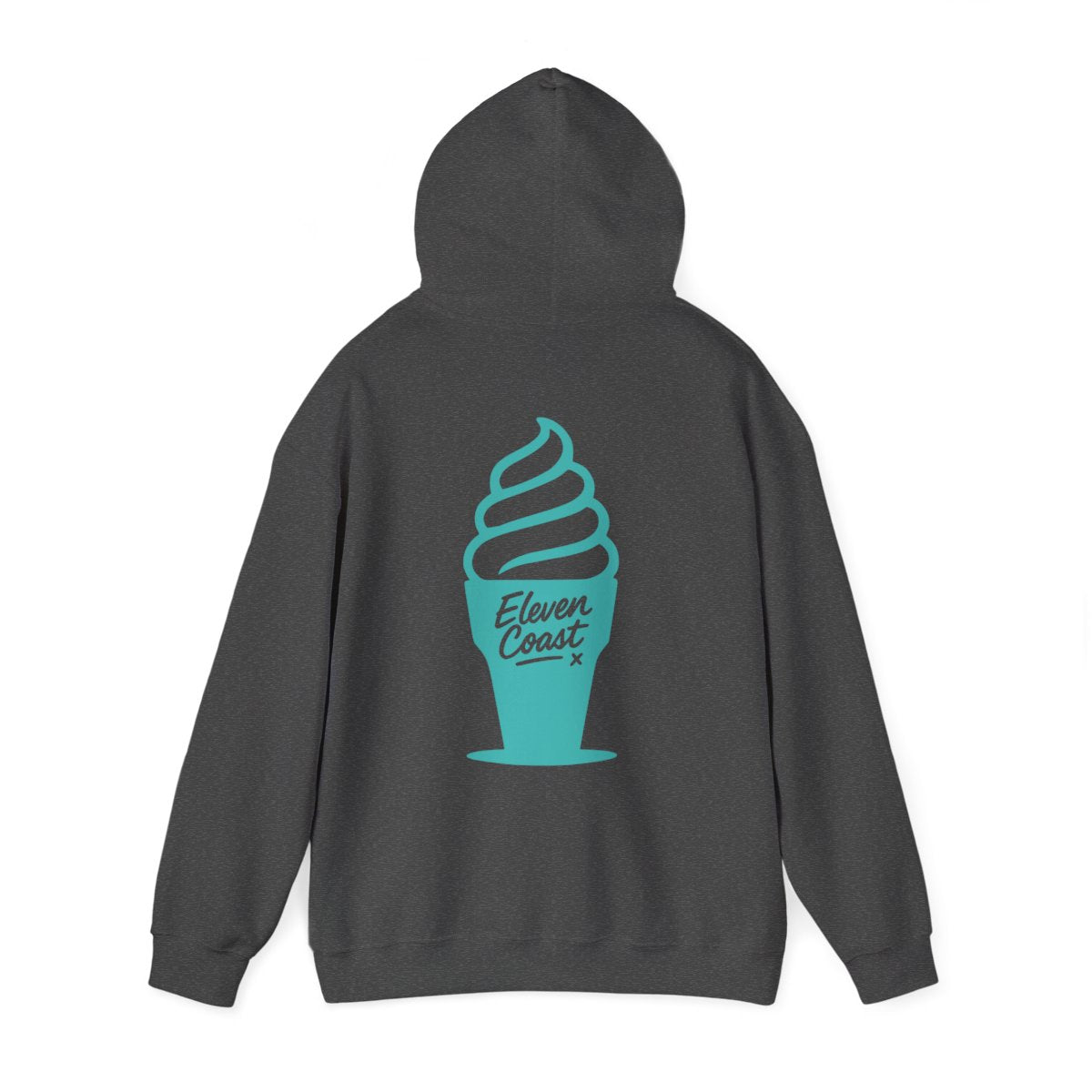 Men's Mint Aqua Ice Cream Hoodie #en:color_dark-heather,fr:couleur_chine-fonce