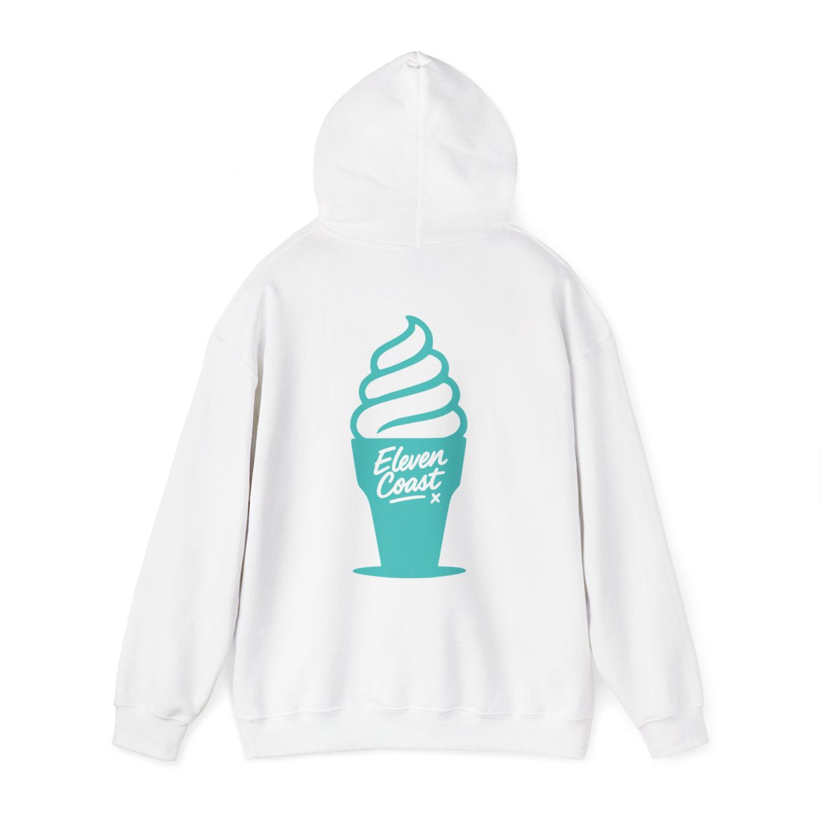 Men's Mint Aqua Ice Cream Hoodie #en:color_white,fr:couleur_blanc