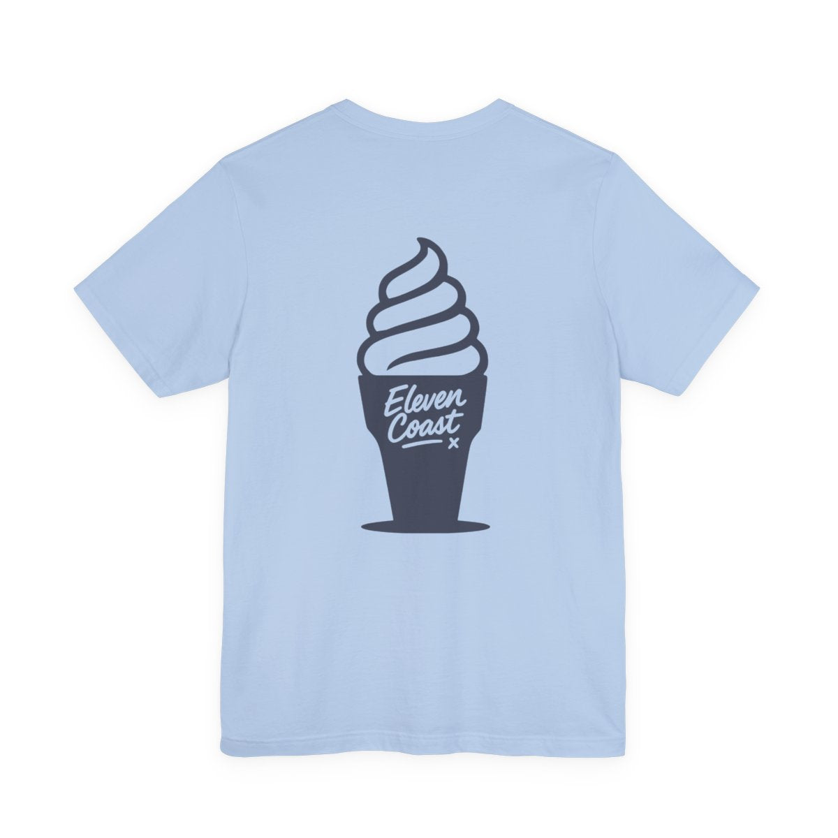 Navy Ice Cream Silhouette T-Shirt Women #en:color_baby-blue,fr:couleur_baby-blue