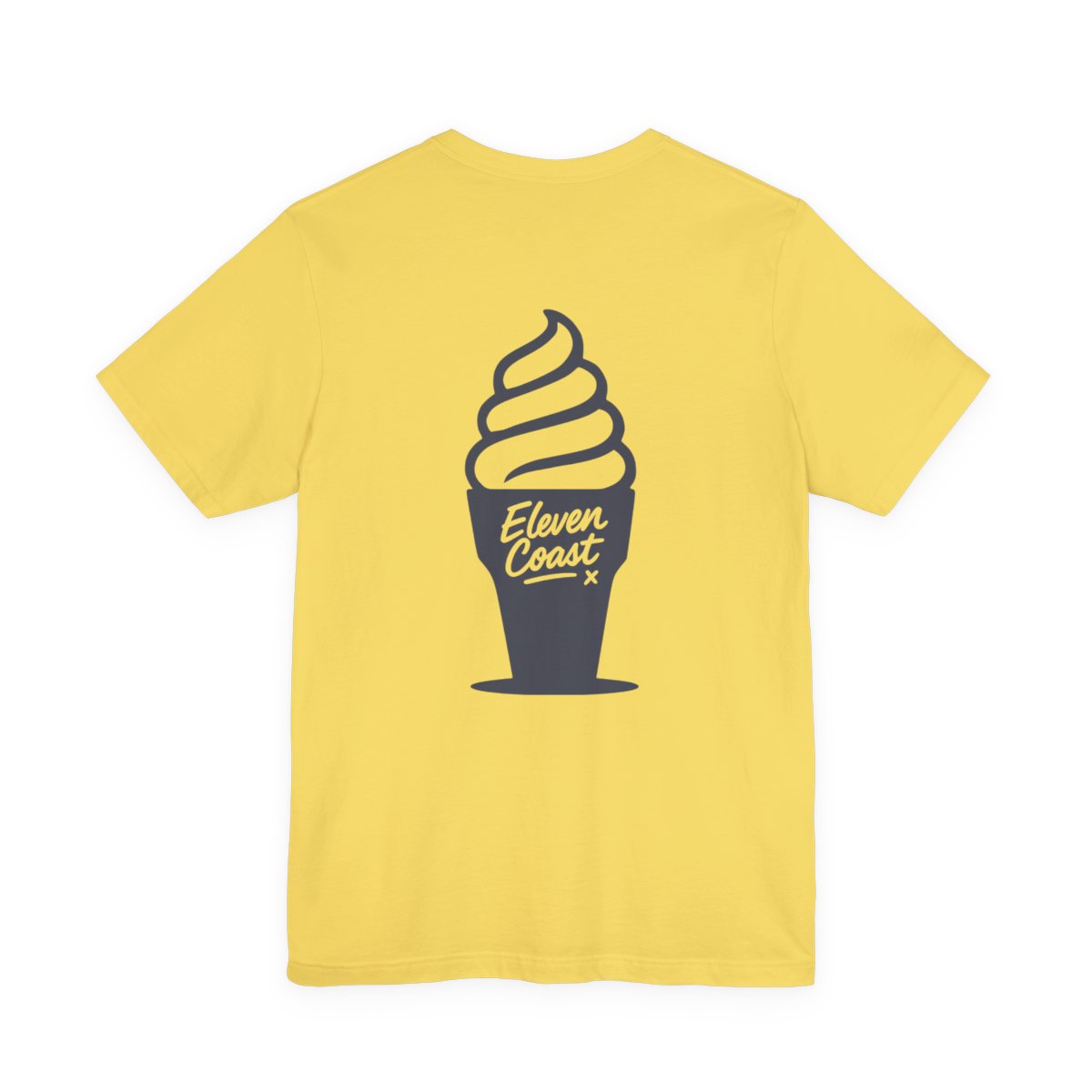 Navy Ice Cream Silhouette T-Shirt Women #en:color_maize-yellow,fr:couleur_jaune-mais