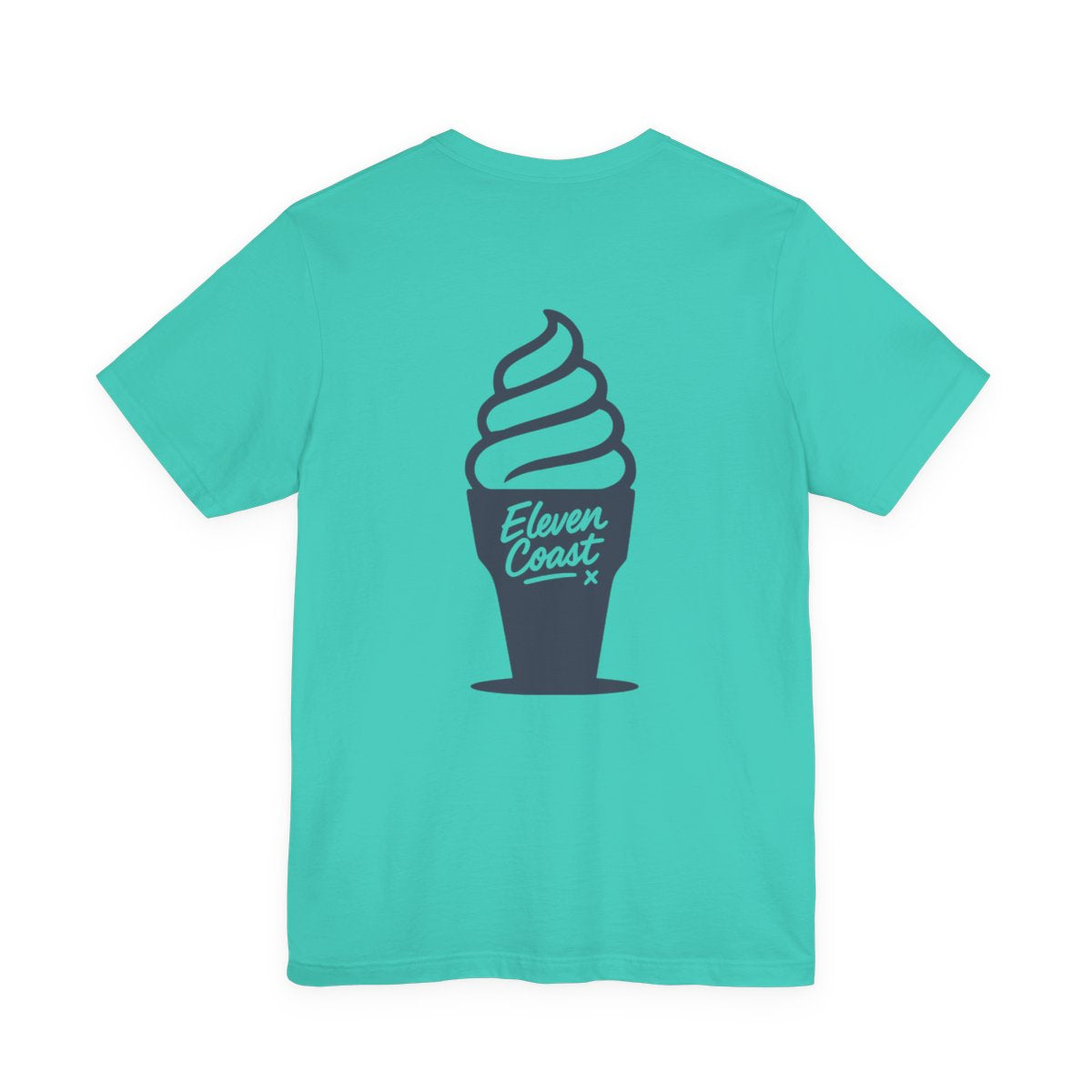 Navy Ice Cream Silhouette T-Shirt Women #en:color_teal,fr:couleur_turquoise