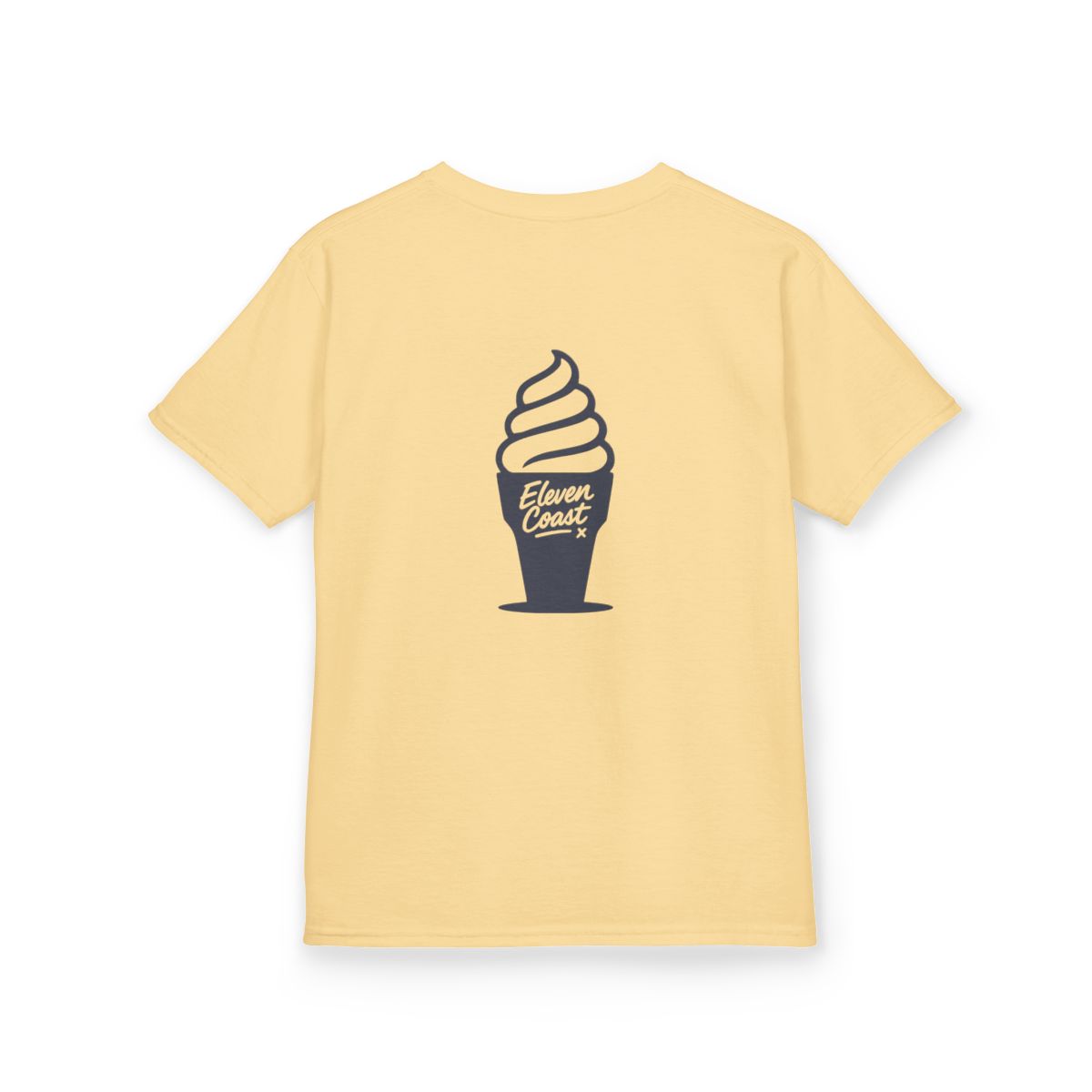 Kids Ice Cream Tee Navy Silhouette #en:color_yellow-haze,fr:couleur_brume-jaune