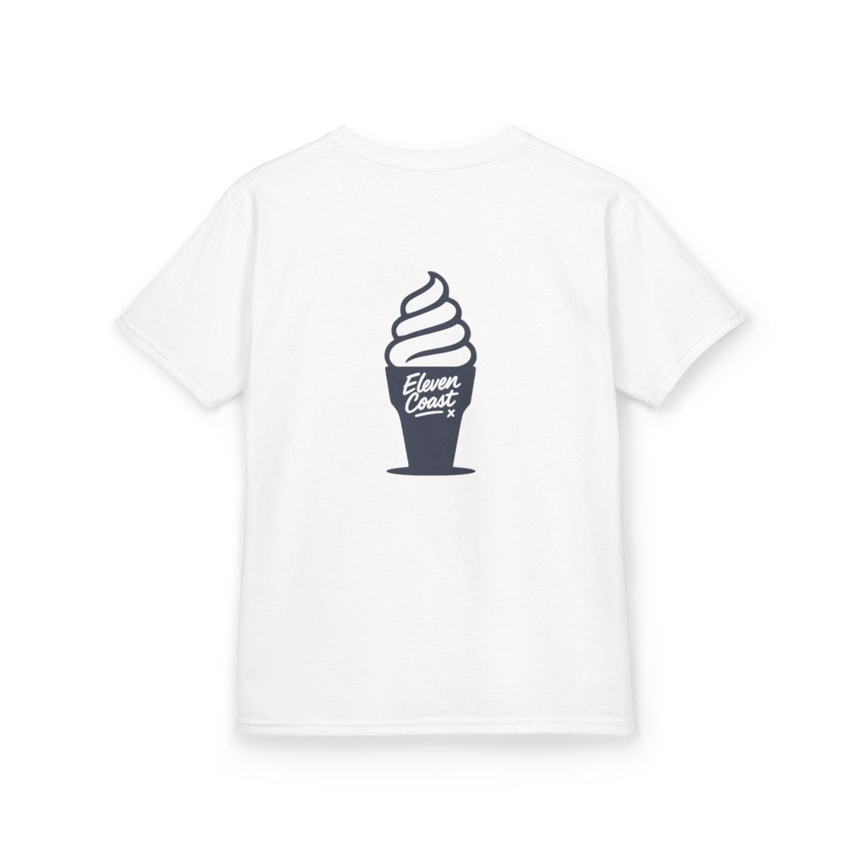 Kids Ice Cream Tee Navy Silhouette #en:color_white,fr:couleur_blanc
