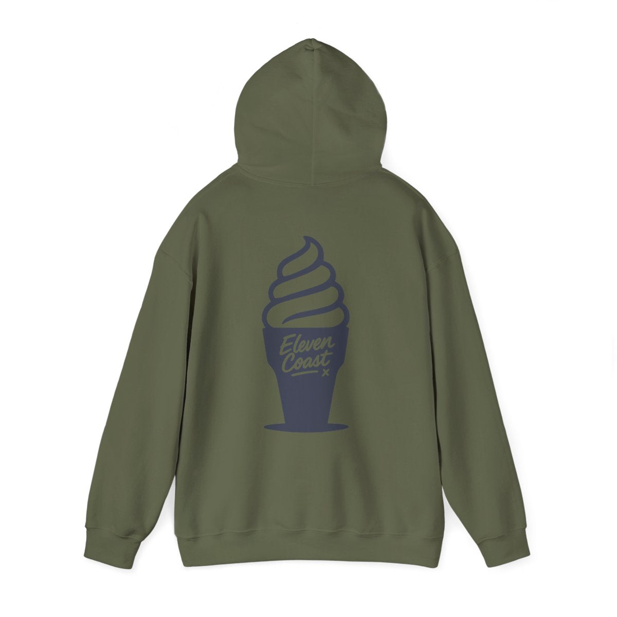 Men's Navy Ice Cream Hoodie Comfort #en:color_military-green,fr:couleur_vert-militaire