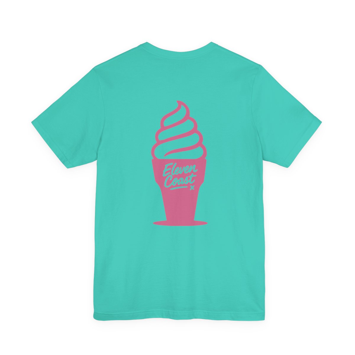Soft-Serve Ice Cream T-Shirt Men Pop Pink #en:color_teal,fr:couleur_turquoise