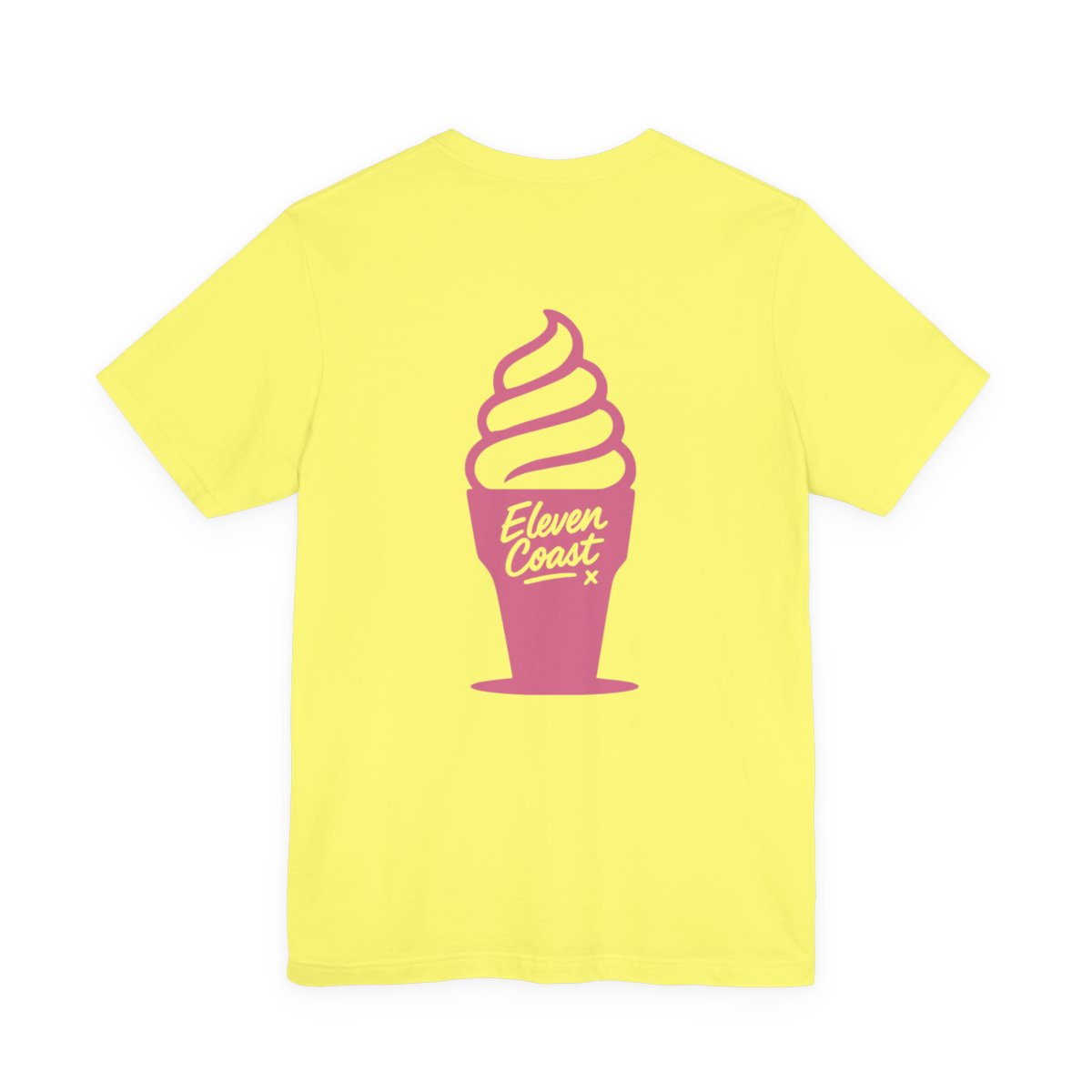 Pop Pink Ice Cream T-Shirt Women #en:color_yellow,fr:couleur_jaune