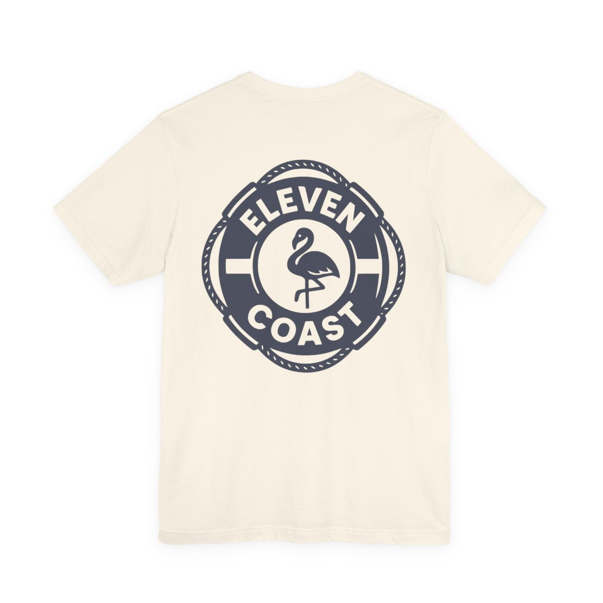 Navy Flamingo Life Preserver T-Shirt Men #en:color_natural,fr:couleur_naturel