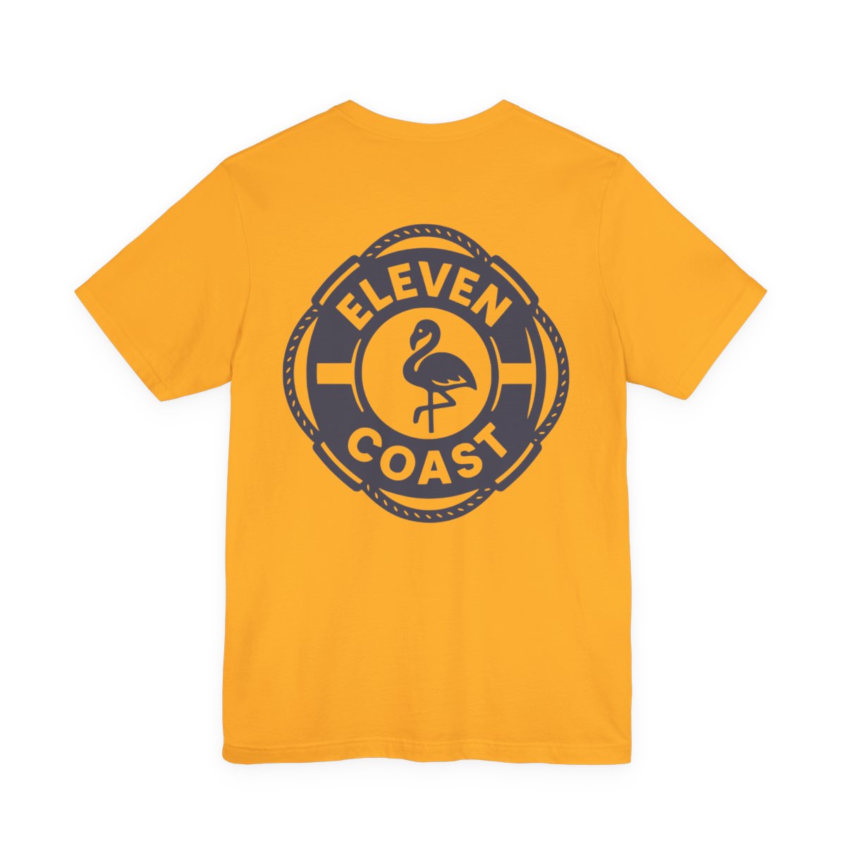 Navy Flamingo Life Preserver T-Shirt Men #en:color_gold,fr:couleur_or