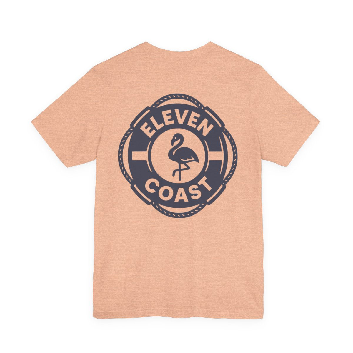 Navy Flamingo Life Preserver T-Shirt Men #en:color_heather-peach,fr:couleur_peche-chine