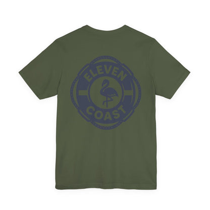 Navy Flamingo Life Preserver T-Shirt Men 