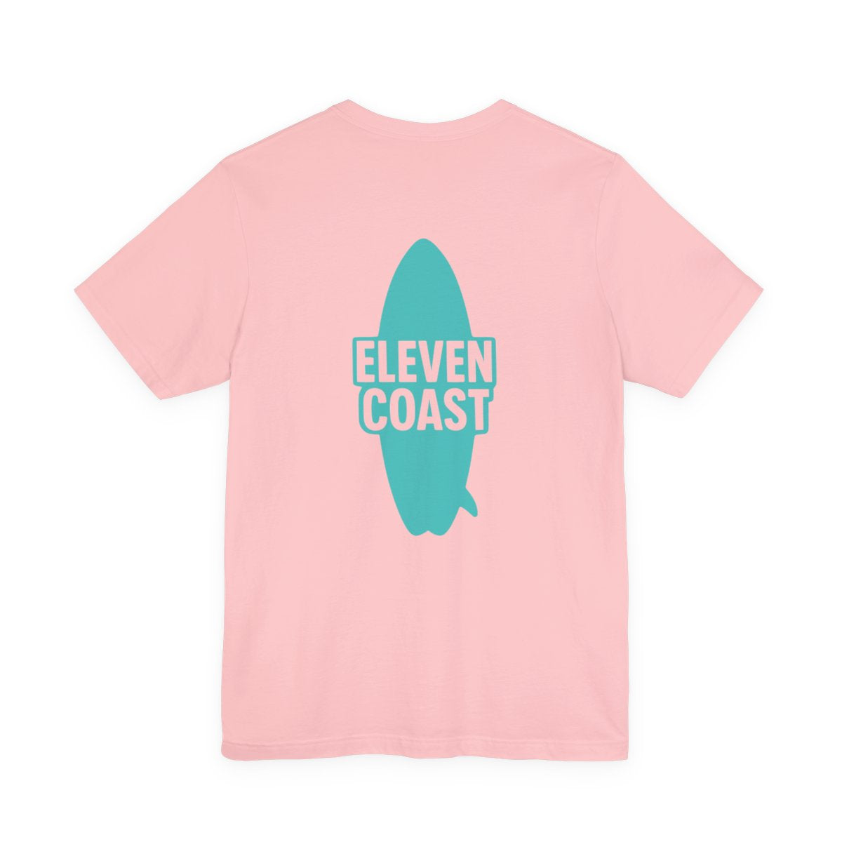 Men's Mint Aqua Surfboard T-Shirt #en:color_pink,fr:couleur_rose