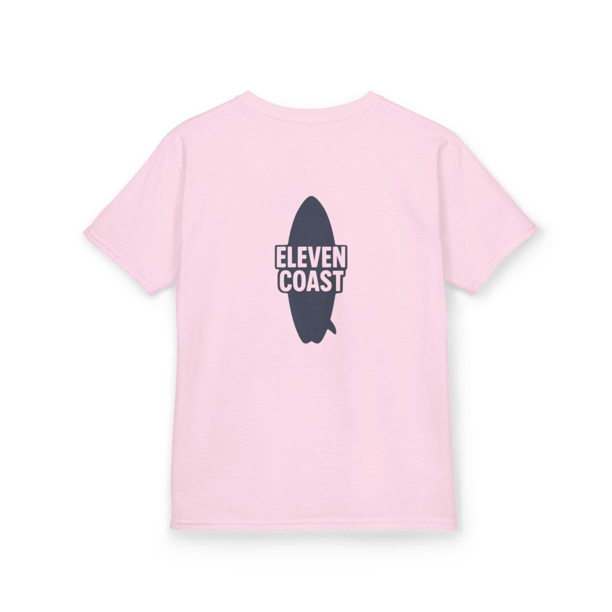 Kids Navy Surfboard Tee Shirt #en:color_light-pink,fr:couleur_rose-clair