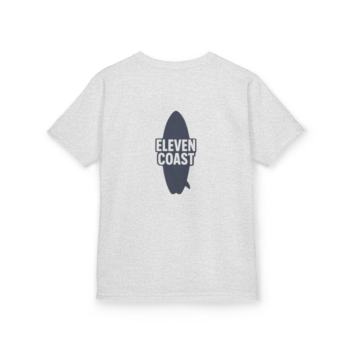 Kids Navy Surfboard Tee Shirt #en:color_ash,fr:couleur_cendre