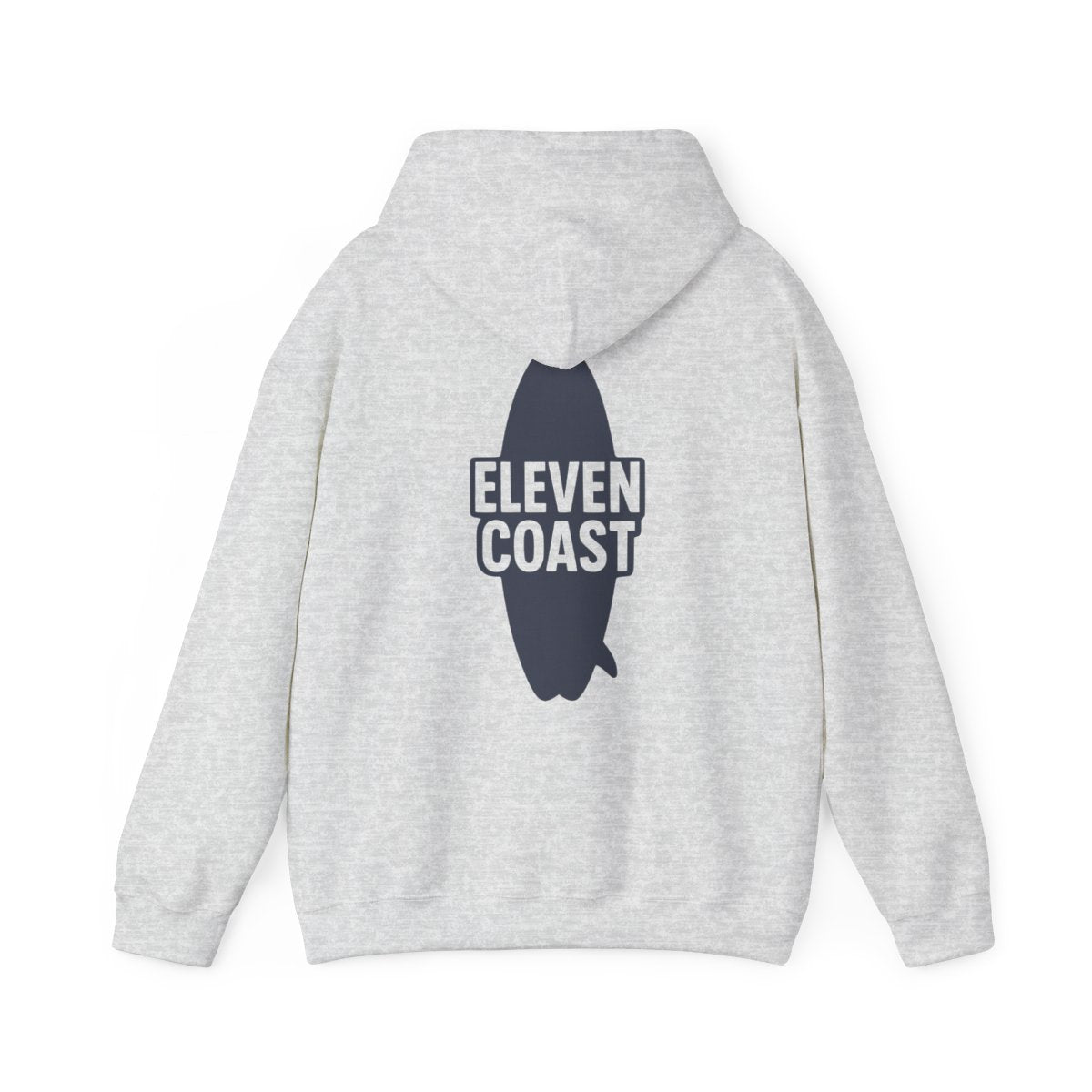Navy Hoodie Men Bold Surfboard Design #en:color_ash,fr:couleur_cendre