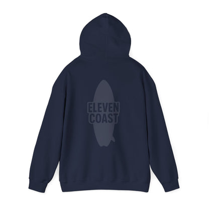 Navy Hoodie Men Bold Surfboard Design 
