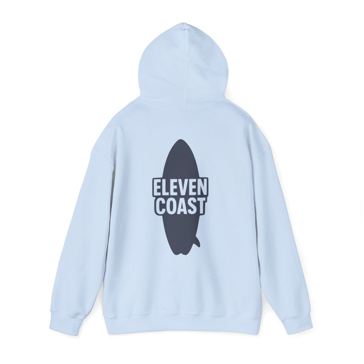 Navy Hoodie Men Bold Surfboard Design 