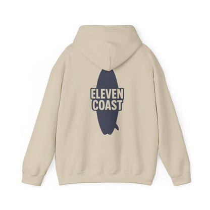 Navy Hoodie Men Bold Surfboard Design 