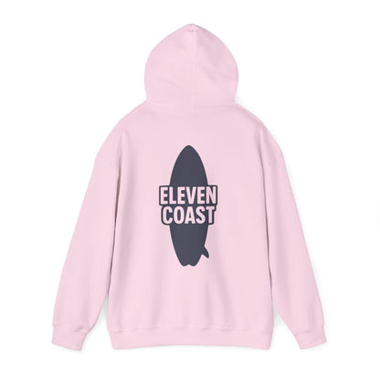 Navy Hoodie Men Bold Surfboard Design 