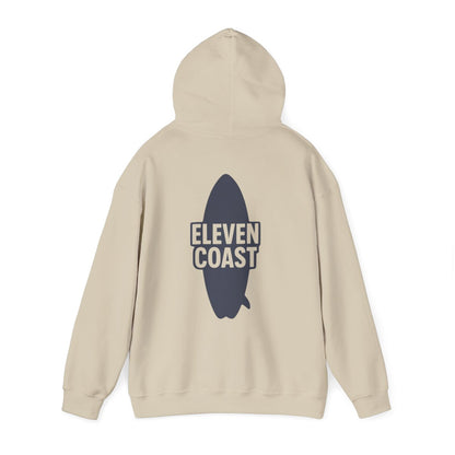 Navy Hoodie Men Bold Surfboard Design 