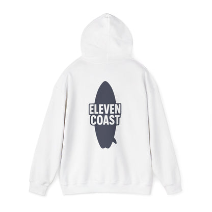 Navy Hoodie Men Bold Surfboard Design 