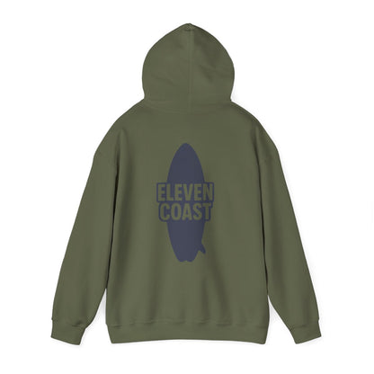 Navy Hoodie Men Bold Surfboard Design 