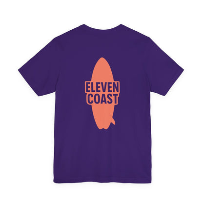 Orange Surfboard Graphic T-Shirt Men 