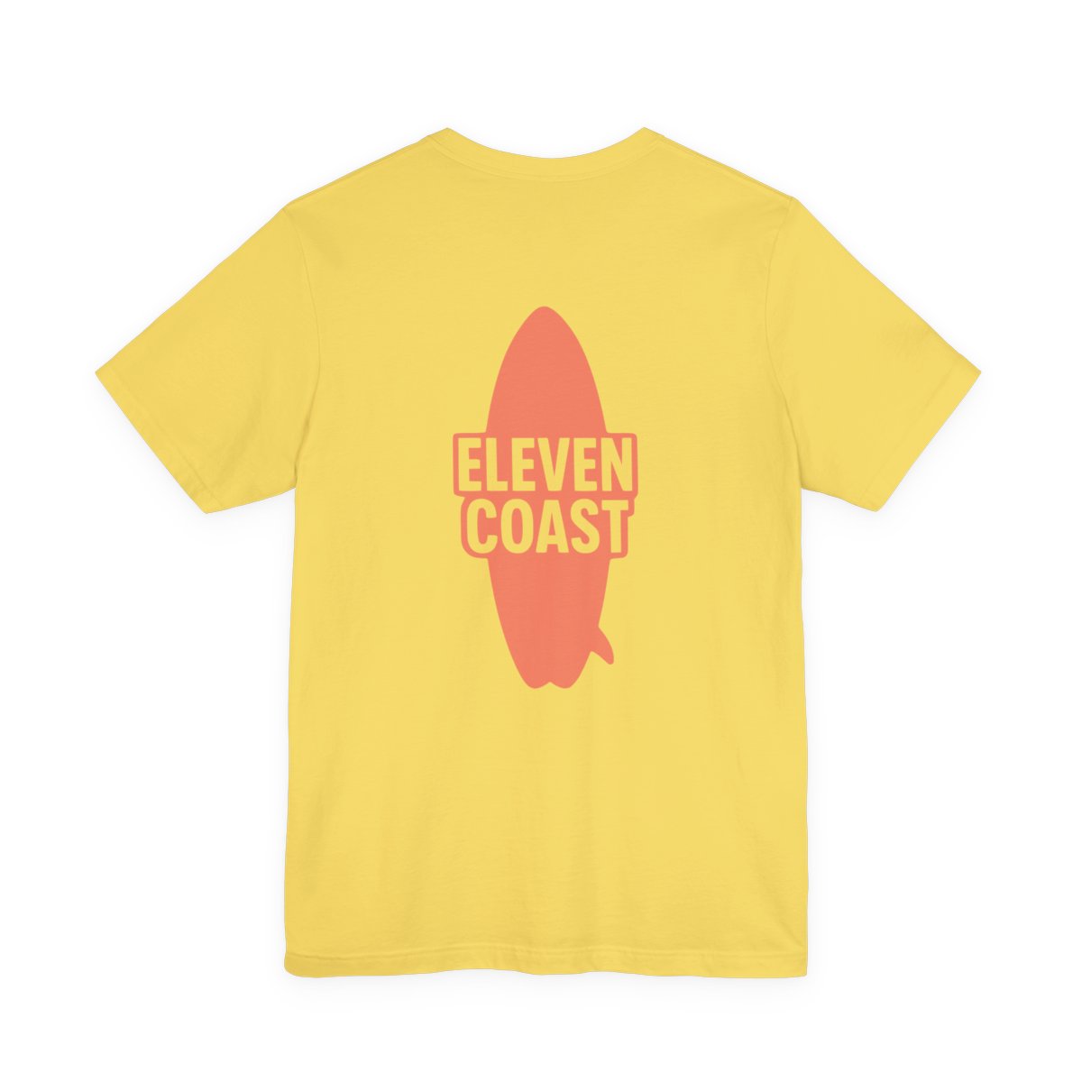 Orange Surfboard Graphic T-Shirt Men #en:color_maize-yellow,fr:couleur_jaune-mais