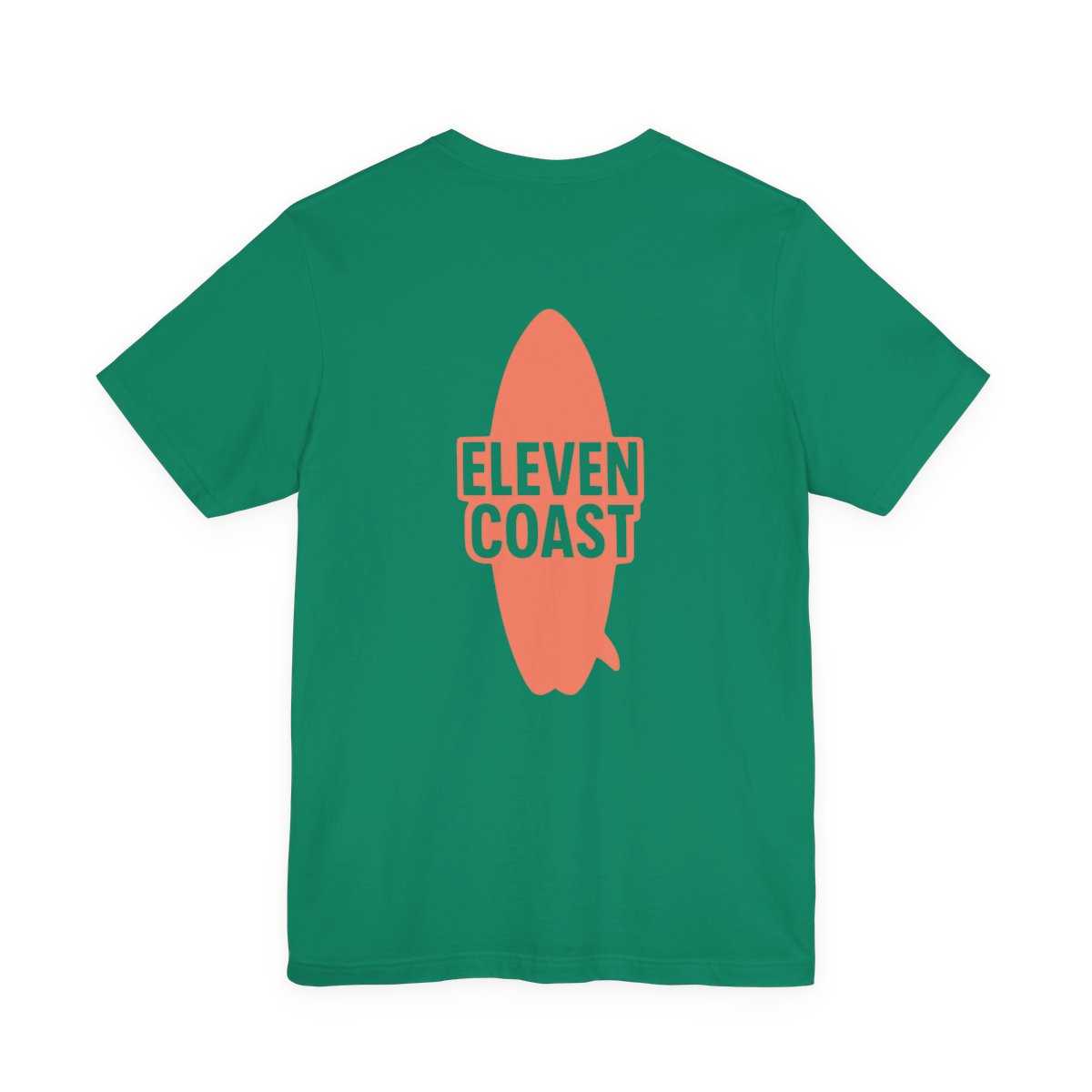Orange Surfboard Graphic T-Shirt Men #en:color_kelly,fr:couleur_vert-kelly