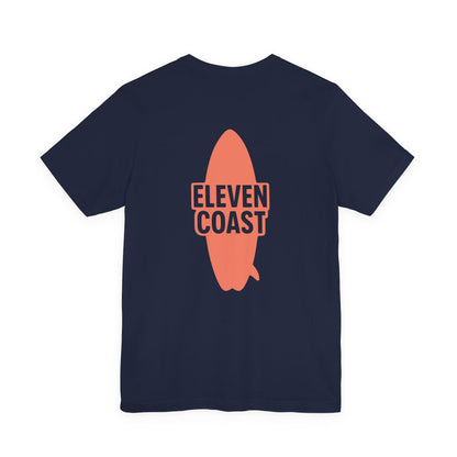 Orange Surfboard Graphic T-Shirt Men 