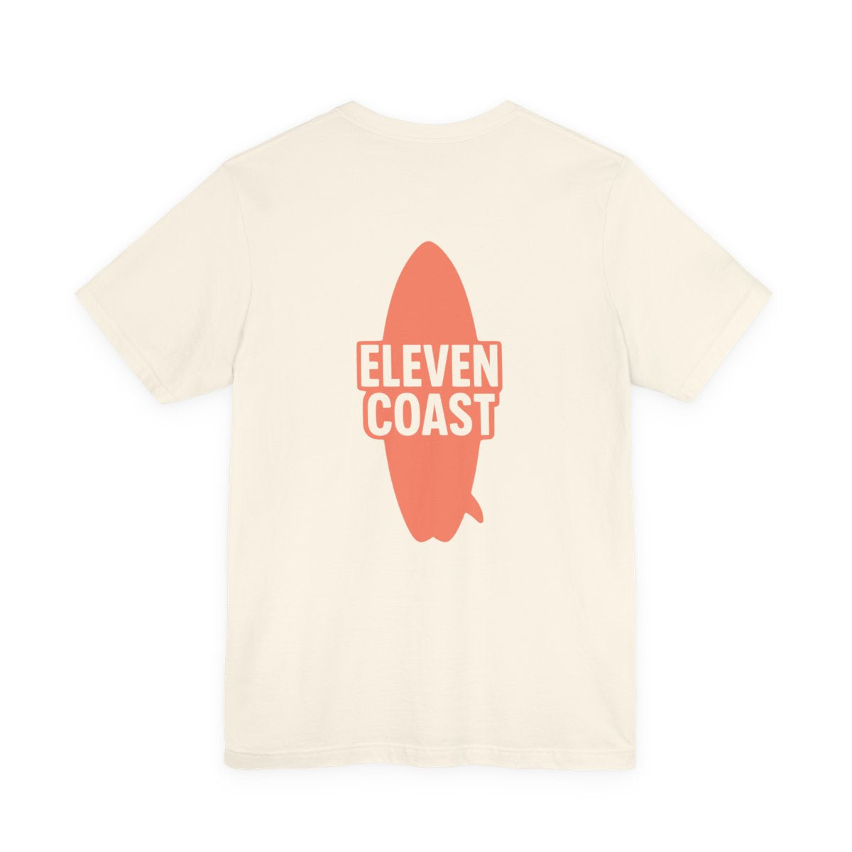 Orange Surfboard Graphic T-Shirt Men #en:color_natural,fr:couleur_naturel
