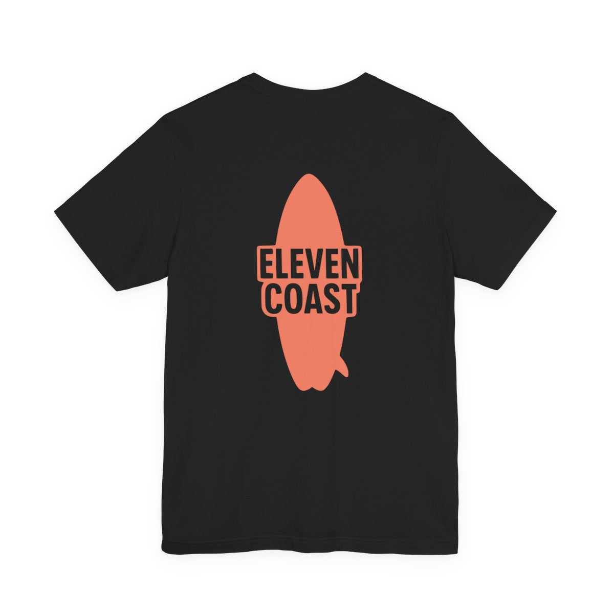 Orange Surfboard T-Shirt For Women #en:color_black,fr:couleur_noir