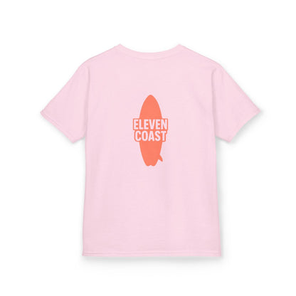 Kids Orange Surfboard Tee Top 