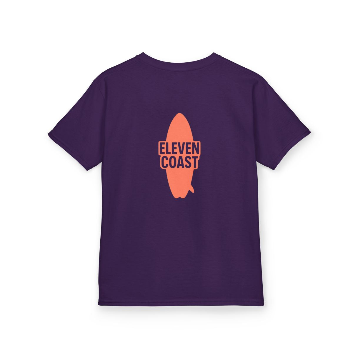 Kids Orange Surfboard Tee Top #en:color_purple,fr:couleur_violet-fonce