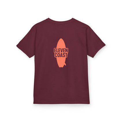 Kids Orange Surfboard Tee Top 