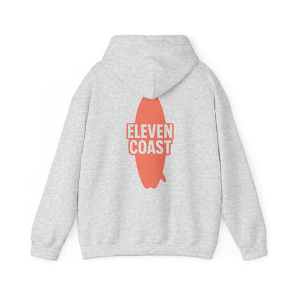 Orange Surfboard Hoodie Women Warm Comfort 