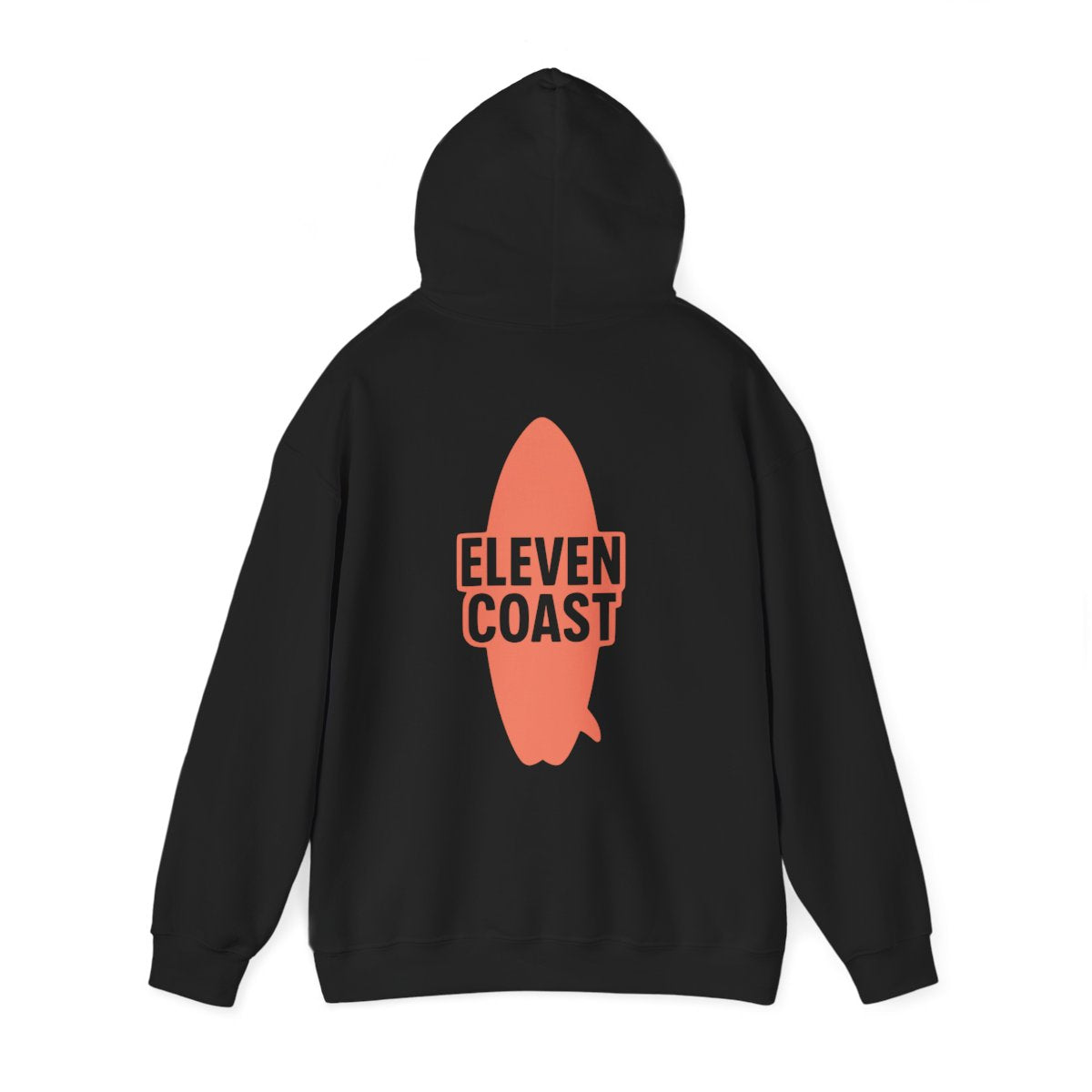 Orange Surfboard Hoodie Women Warm Comfort 