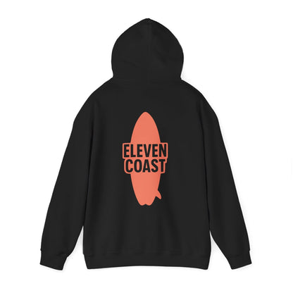 Orange Surfboard Hoodie Women Warm Comfort 