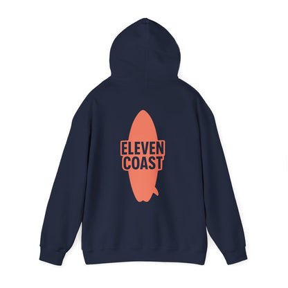 Orange Surfboard Hoodie Women Warm Comfort 
