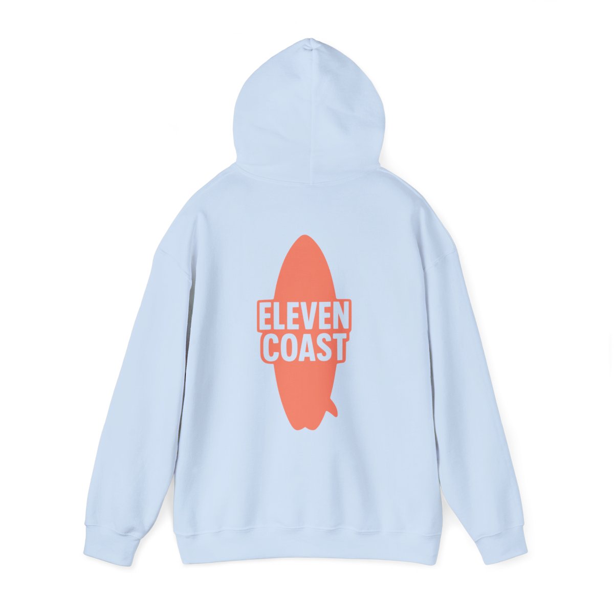 Orange Surfboard Hoodie Women Warm Comfort 