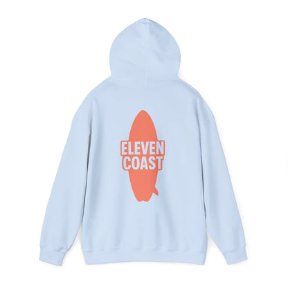 Orange Surfboard Hoodie Women Warm Comfort 
