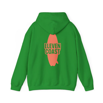 Orange Surfboard Hoodie Women Warm Comfort 