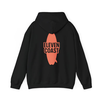 Orange Surfboard Hoodie Women Warm Comfort 