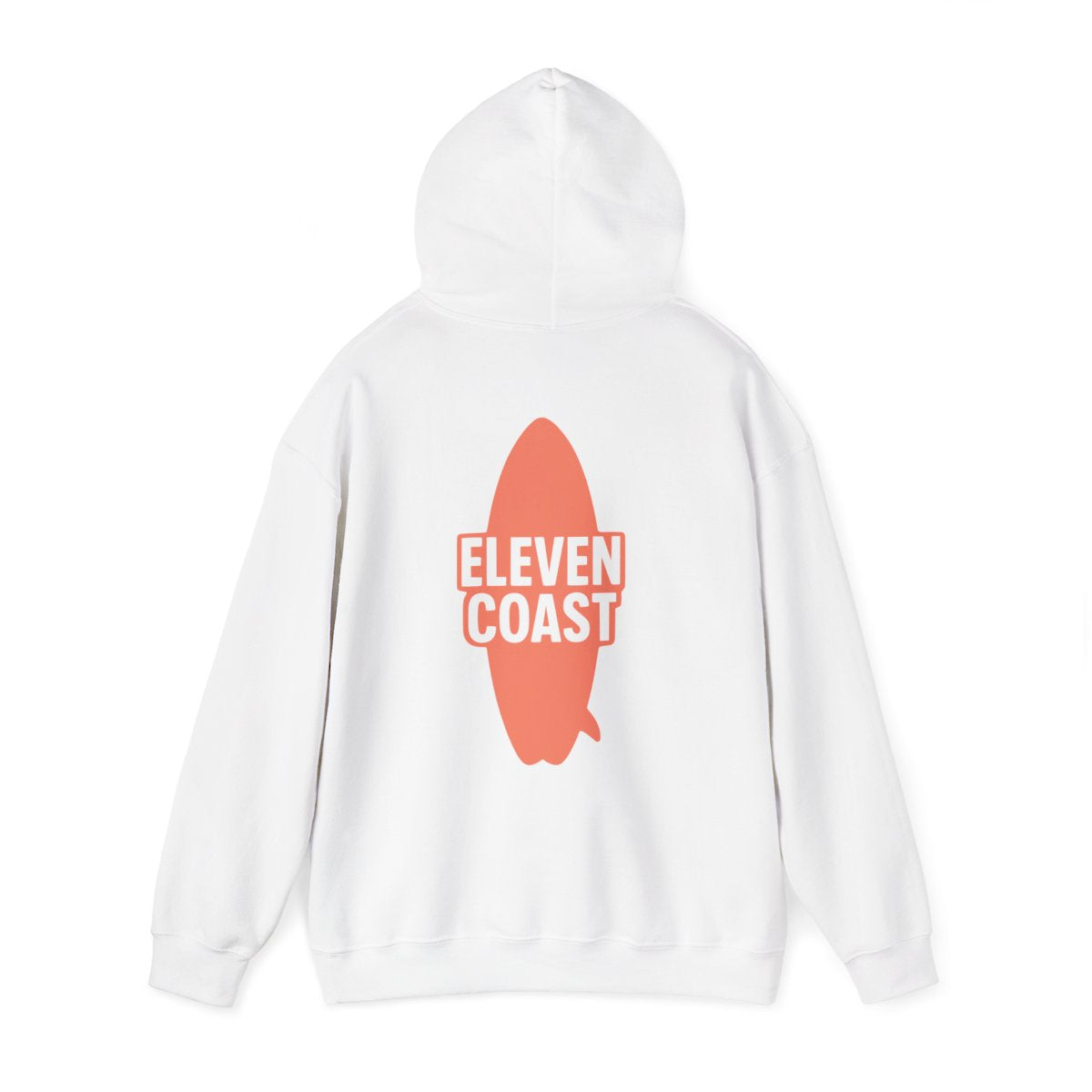 Orange Surfboard Hoodie Women Warm Comfort 