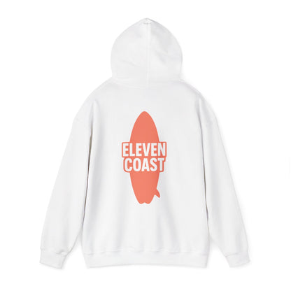 Orange Surfboard Hoodie Women Warm Comfort 