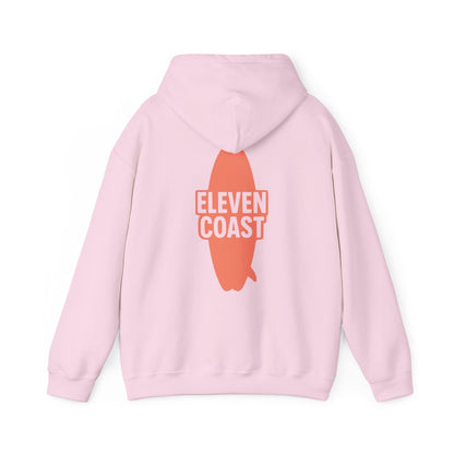 Orange Surfboard Hoodie Women Warm Comfort 