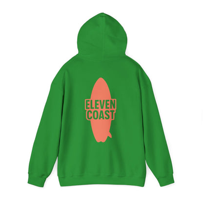 Orange Surfboard Hoodie Women Warm Comfort 