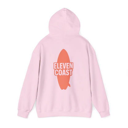 Orange Surfboard Hoodie Women Warm Comfort 